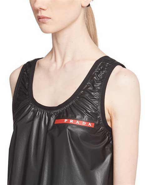 prada oberteile|Prada nylon tank top.